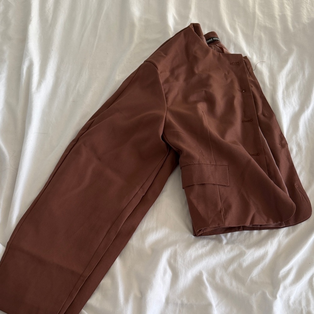 Brown Button-Up Jacket - Picture 3 of 4